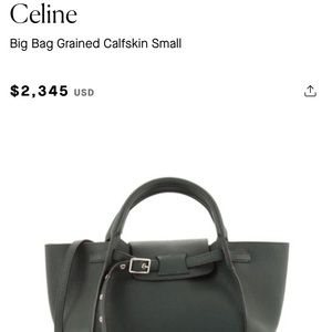 CELINE Big Grained Calf Skin Small Bag